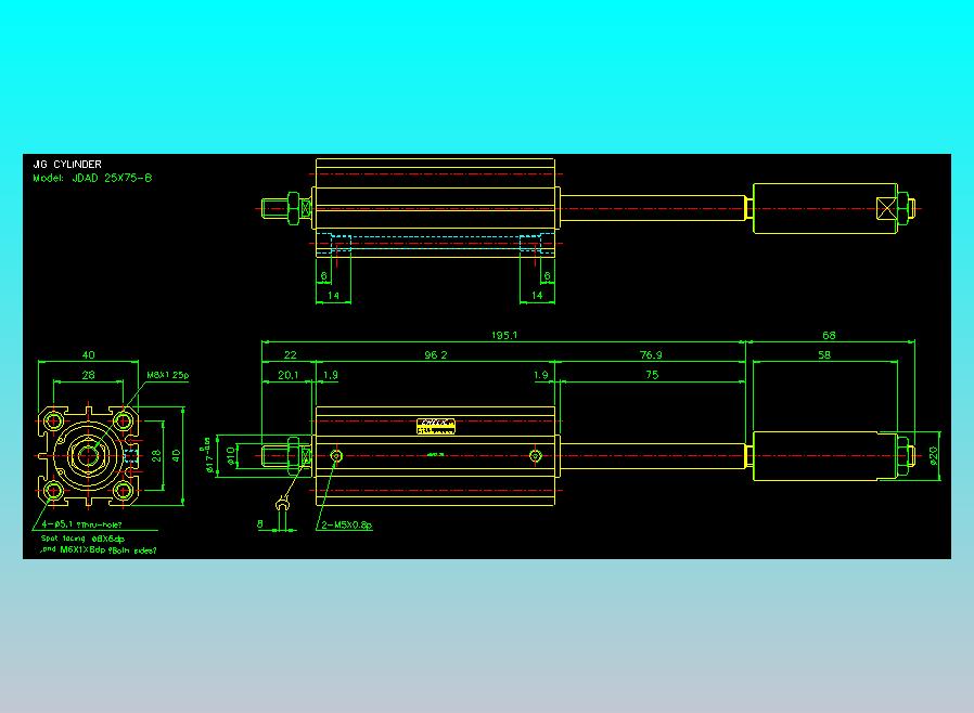 气立可CHELIC气缸油缸2D-JDAD25x75-B