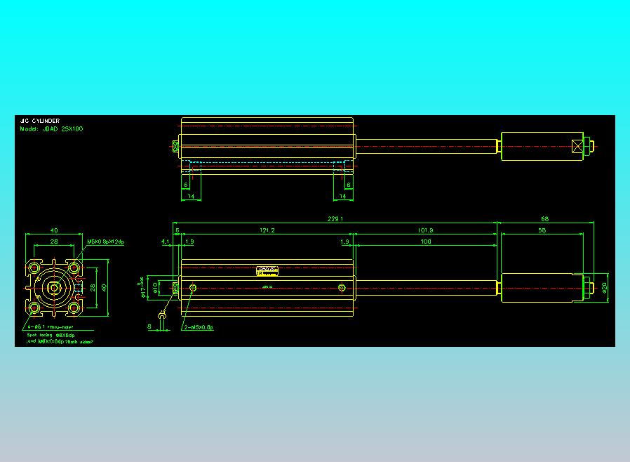 气立可CHELIC气缸油缸2D-JDAD25x100