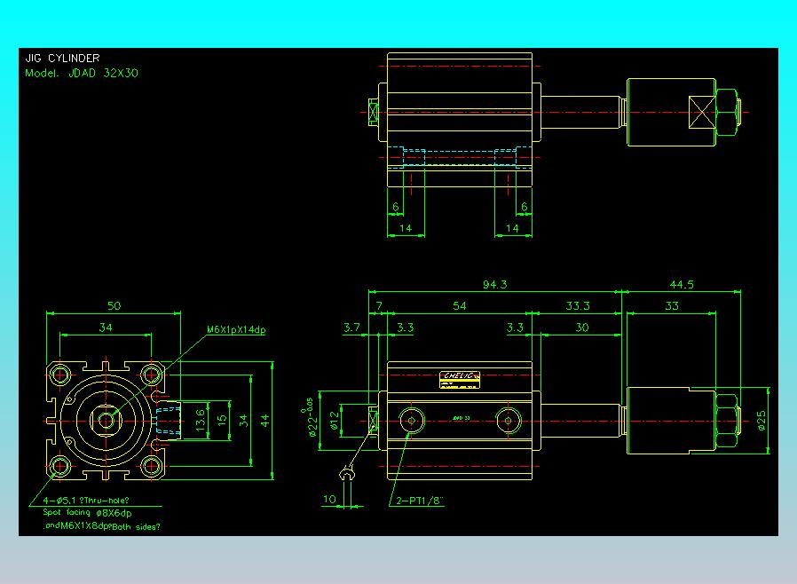 气立可CHELIC气缸油缸2D-JDAD32x30