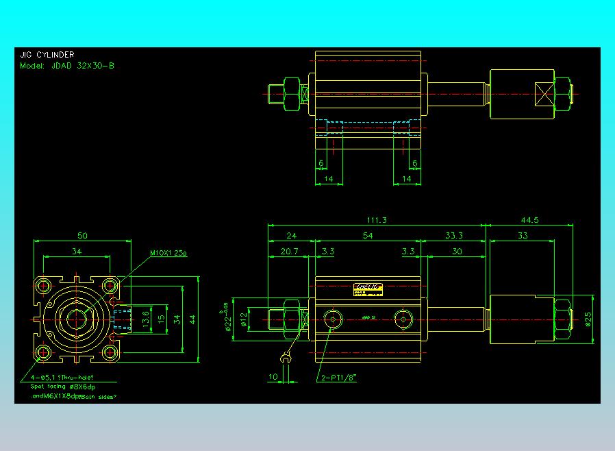气立可CHELIC气缸油缸2D-JDAD32x30-B