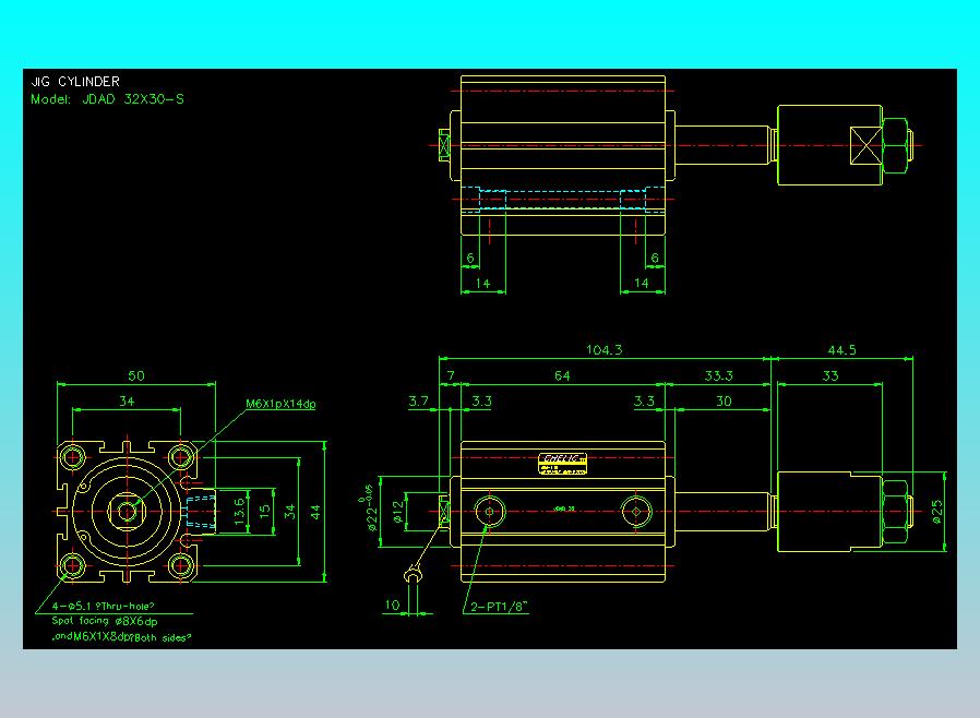 气立可CHELIC气缸油缸2D-JDAD32x30-S