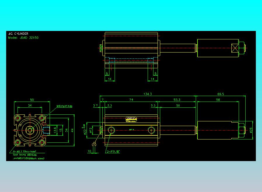 气立可CHELIC气缸油缸2D-JDAD32x50