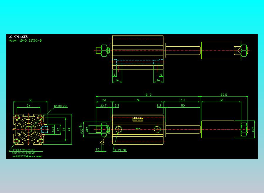 气立可CHELIC气缸油缸2D-JDAD32x50-B