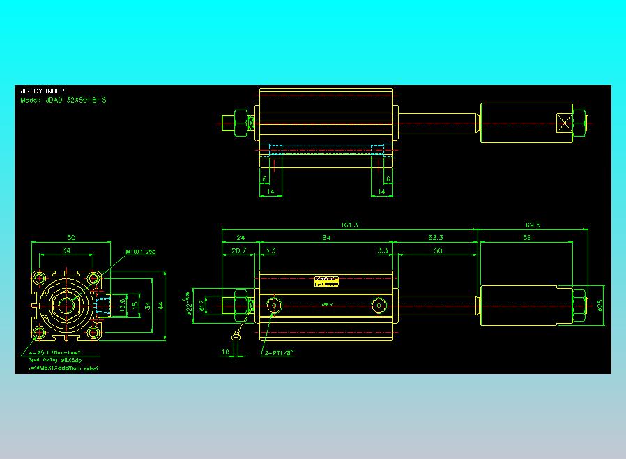气立可CHELIC气缸油缸2D-JDAD32x50-B-S