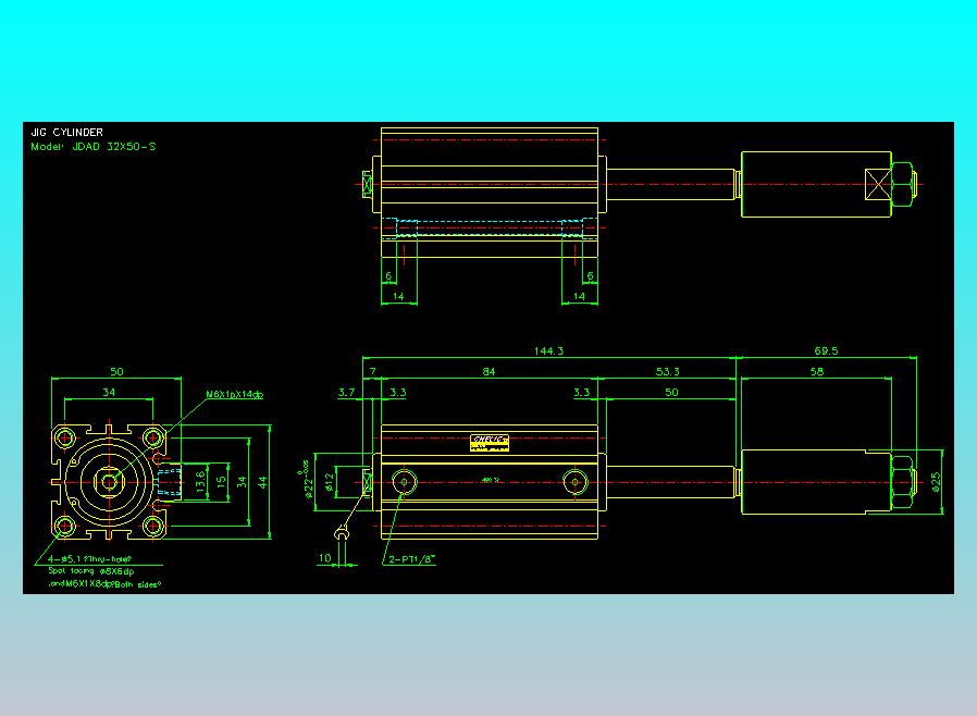 气立可CHELIC气缸油缸2D-JDAD32x50-S