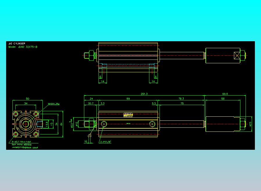 气立可CHELIC气缸油缸2D-JDAD32x75-B