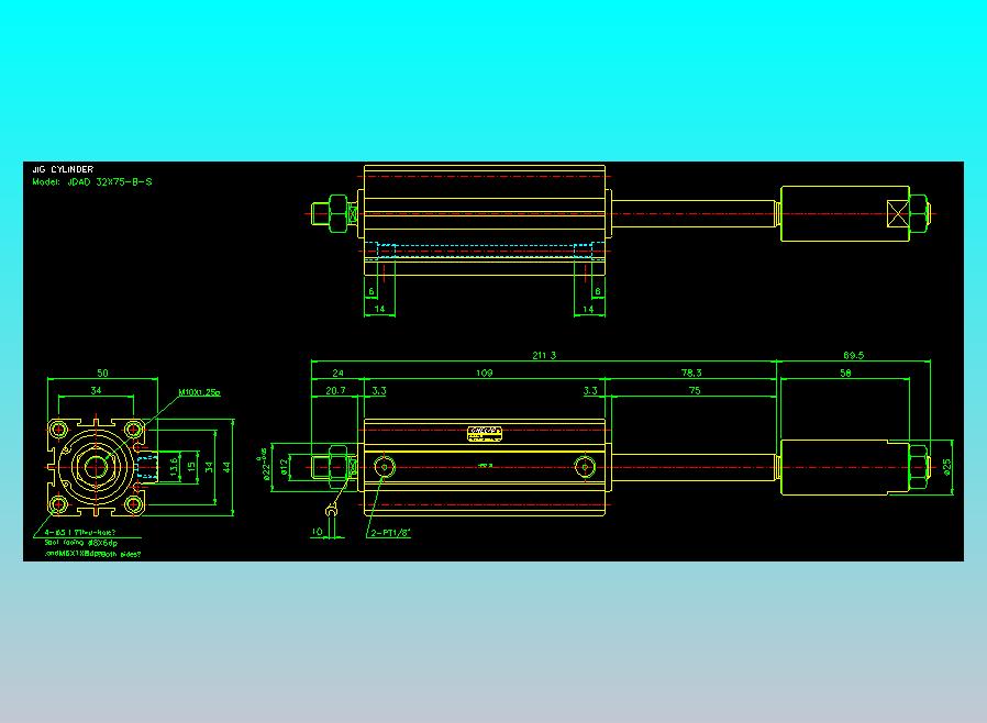 气立可CHELIC气缸油缸2D-JDAD32x75-B-S