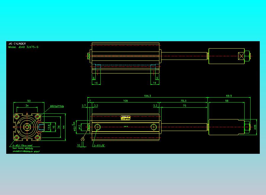 气立可CHELIC气缸油缸2D-JDAD32x75-S
