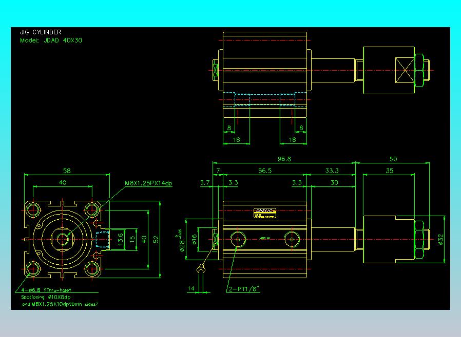 气立可CHELIC气缸油缸2D-JDAD40x30