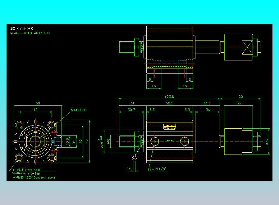 气立可CHELIC气缸油缸2D-JDAD40x30-B