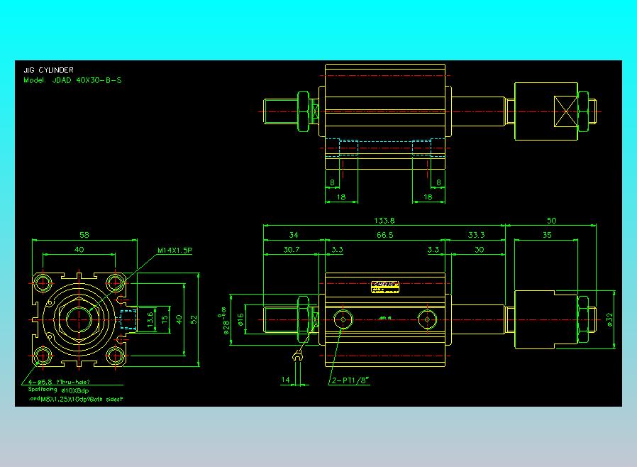 气立可CHELIC气缸油缸2D-JDAD40x30-B-S