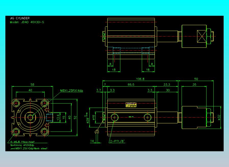 气立可CHELIC气缸油缸2D-JDAD40x30-S