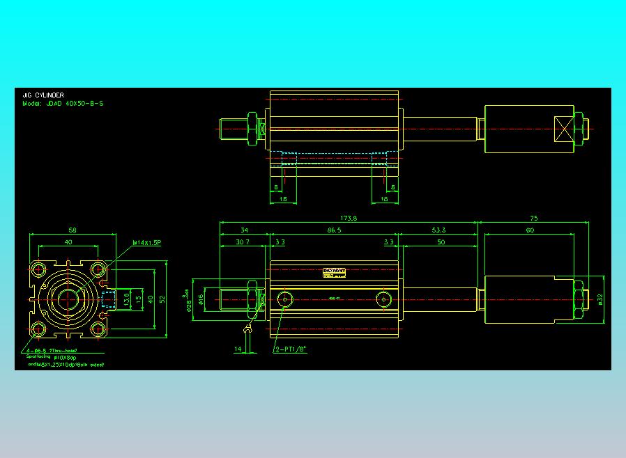 气立可CHELIC气缸油缸2D-JDAD40x50-B-S
