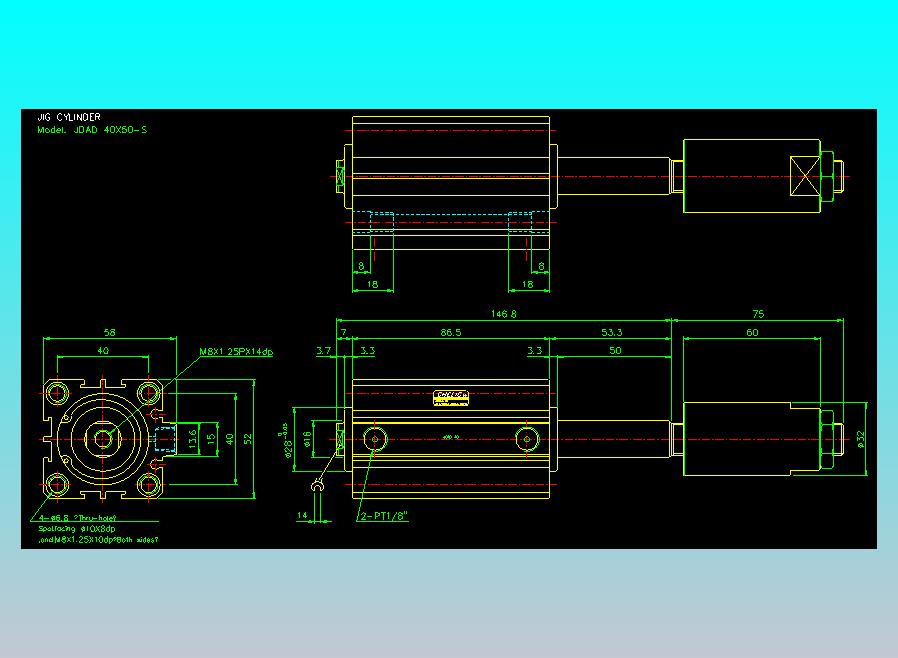 气立可CHELIC气缸油缸2D-JDAD40x50-S