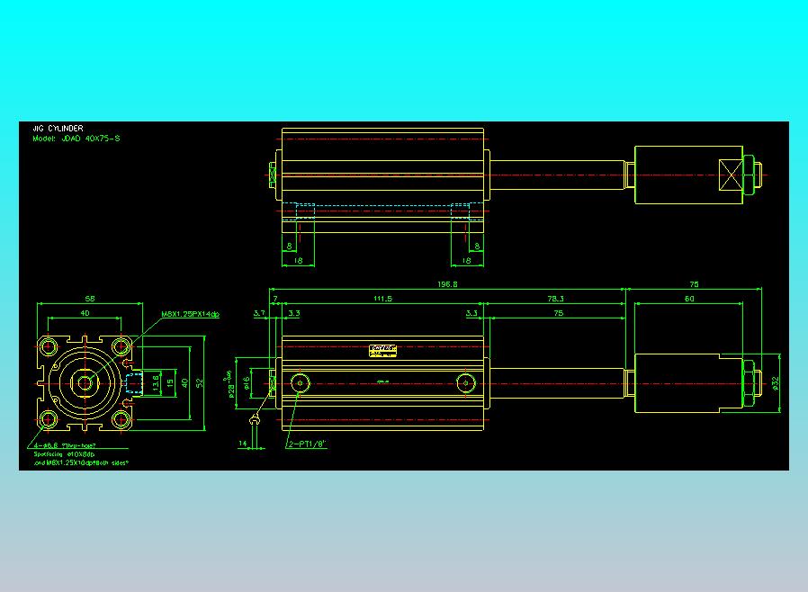 气立可CHELIC气缸油缸2D-JDAD40x75-S