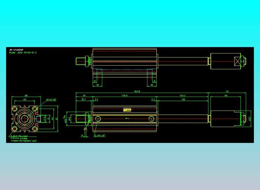 气立可CHELIC气缸油缸2D-JDAD40x90-B-S