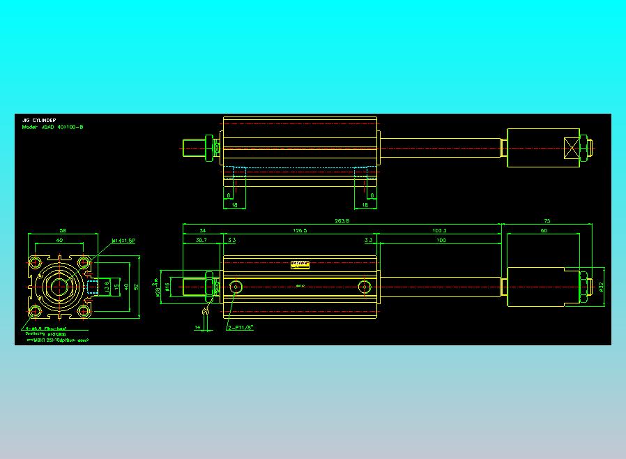 气立可CHELIC气缸油缸2D-JDAD40x100-B