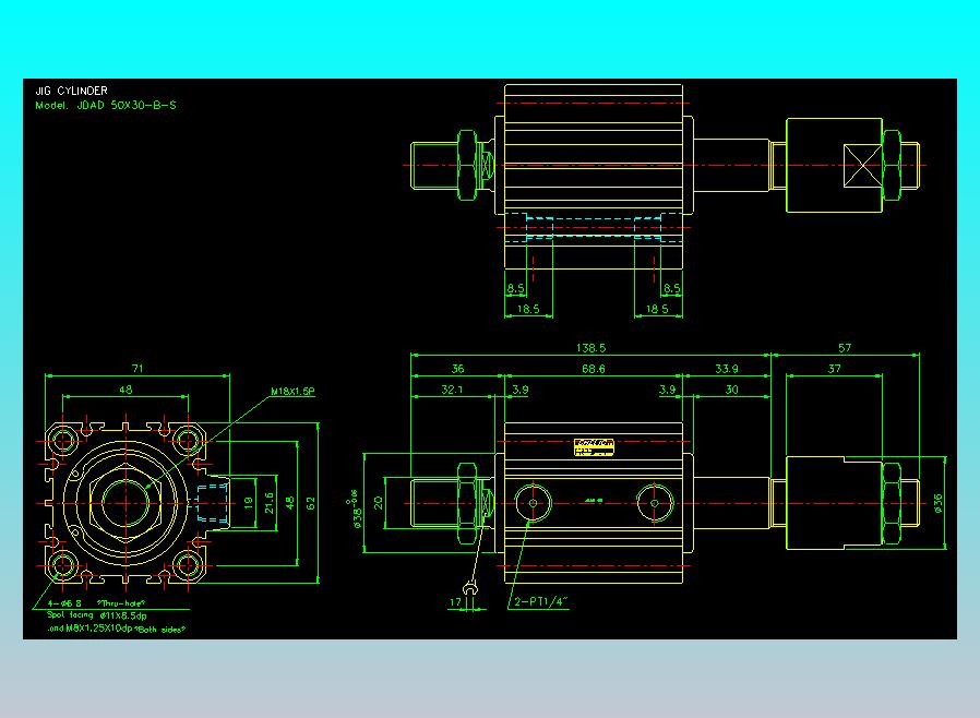 气立可CHELIC气缸油缸2D-JDAD50x30-B-S