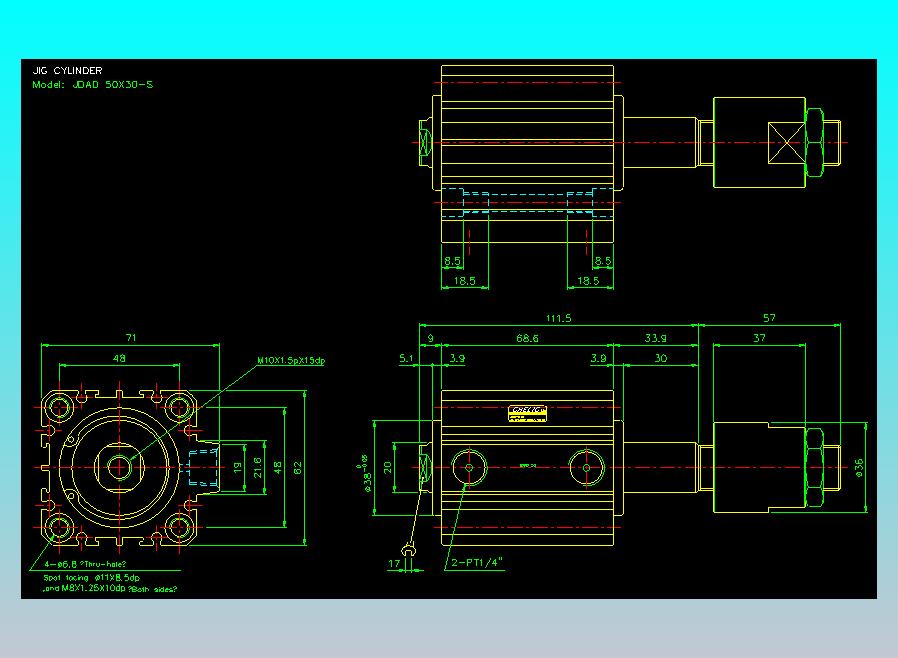 气立可CHELIC气缸油缸2D-JDAD50x30-S