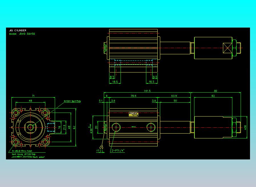 气立可CHELIC气缸油缸2D-JDAD50x50