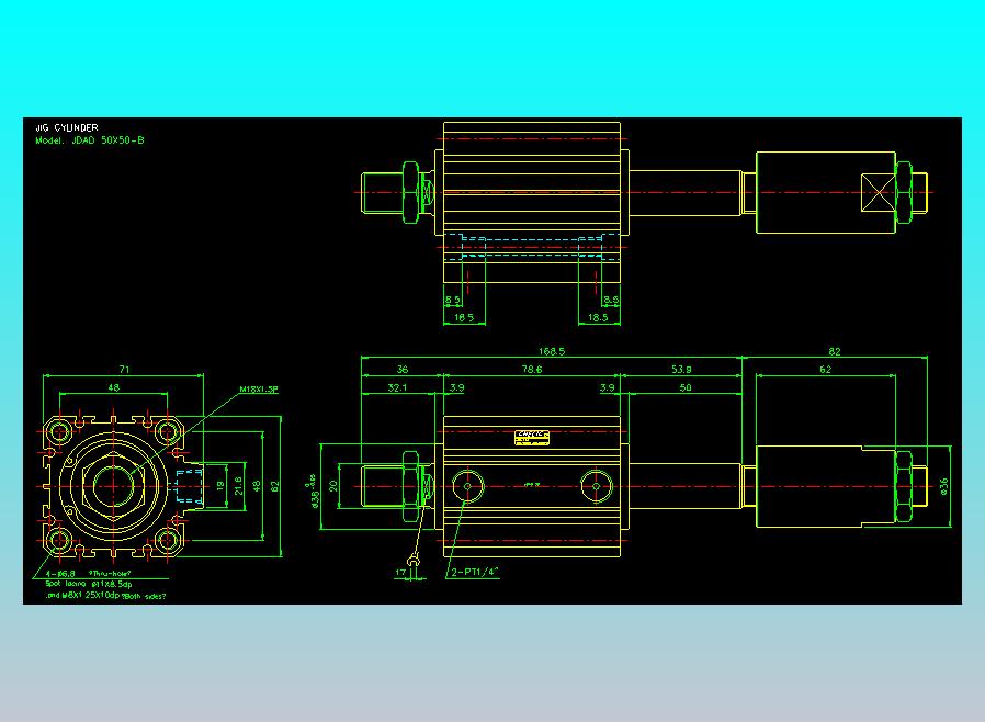 气立可CHELIC气缸油缸2D-JDAD50x50-B