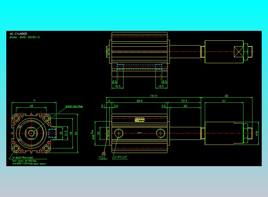 气立可CHELIC气缸油缸2D-JDAD50x50-S