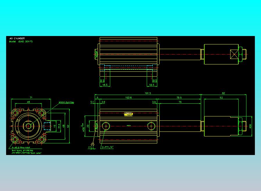 气立可CHELIC气缸油缸2D-JDAD50x75