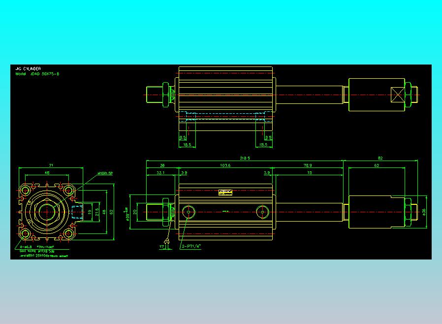 气立可CHELIC气缸油缸2D-JDAD50x75-B