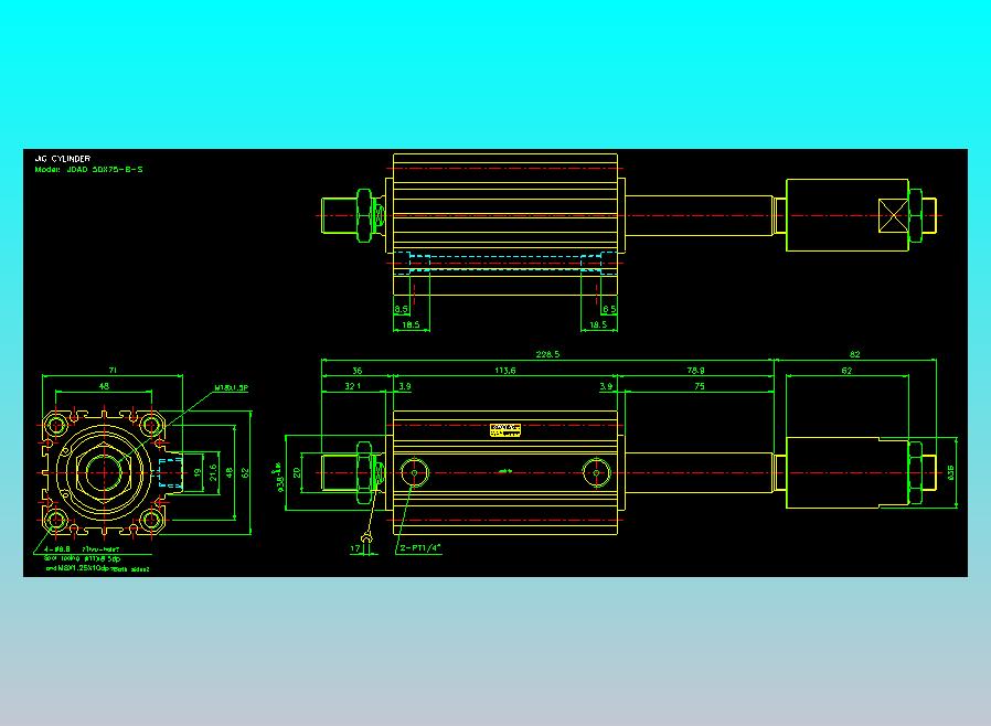 气立可CHELIC气缸油缸2D-JDAD50x75-B-S