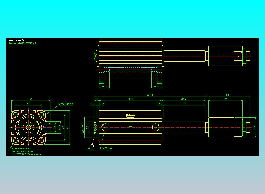 气立可CHELIC气缸油缸2D-JDAD50x75-S