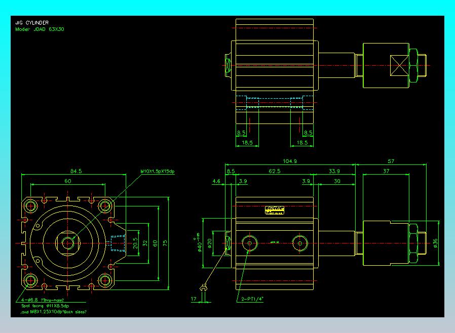 气立可CHELIC气缸油缸2D-JDAD63x30