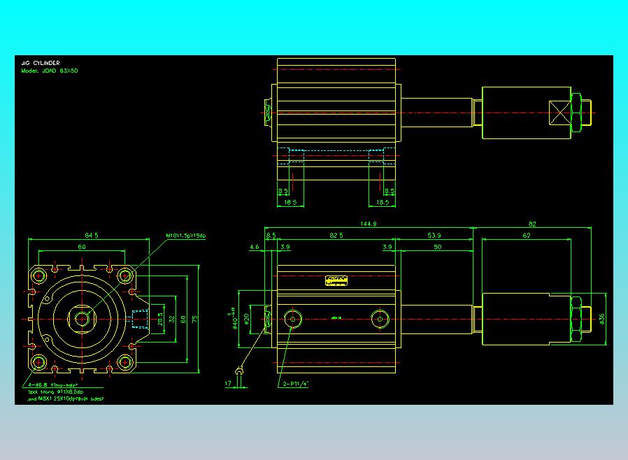 气立可CHELIC气缸油缸2D-JDAD63x50