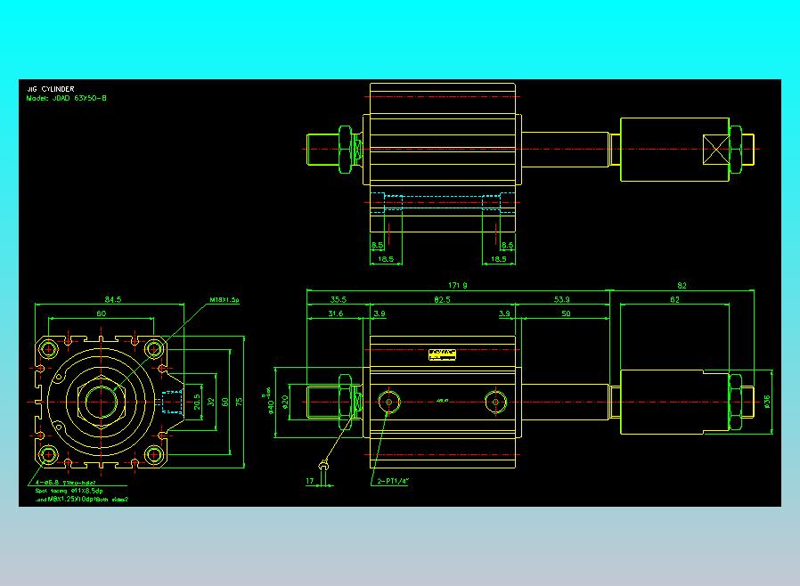 气立可CHELIC气缸油缸2D-JDAD63x50-B