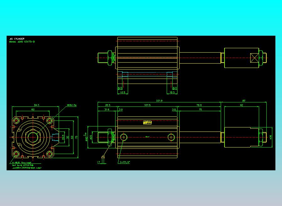 气立可CHELIC气缸油缸2D-JDAD63x75-B