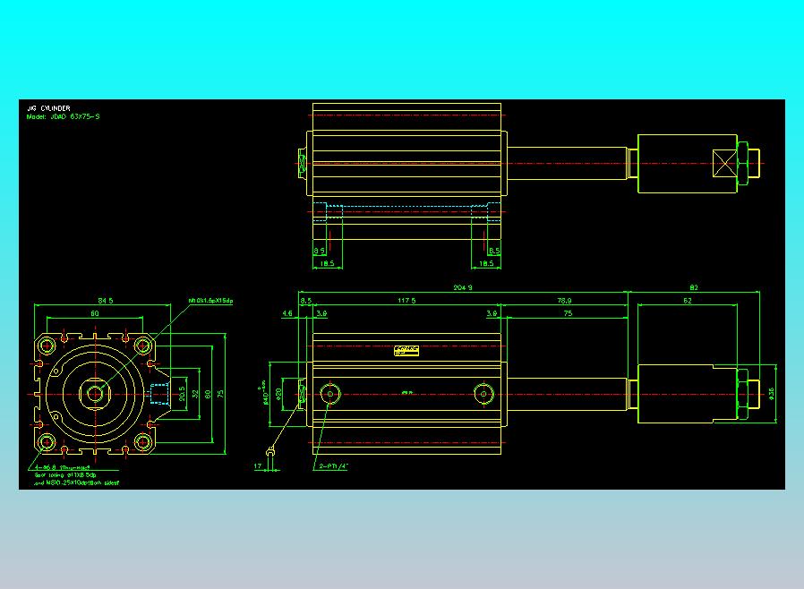 气立可CHELIC气缸油缸2D-JDAD63x75-S
