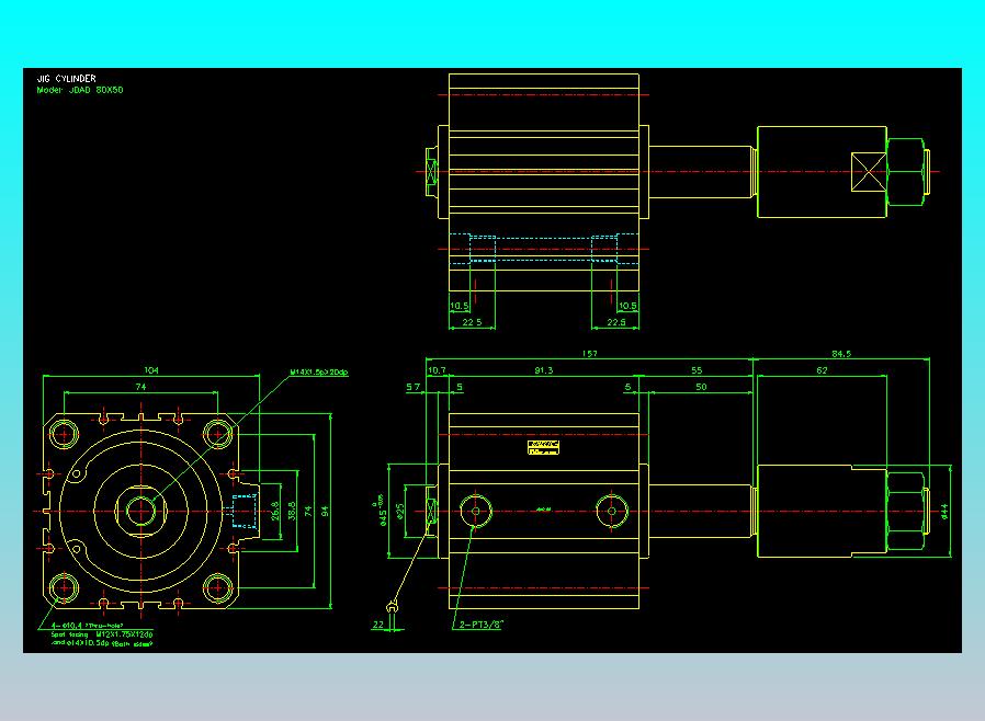 气立可CHELIC气缸油缸2D-JDAD80x50