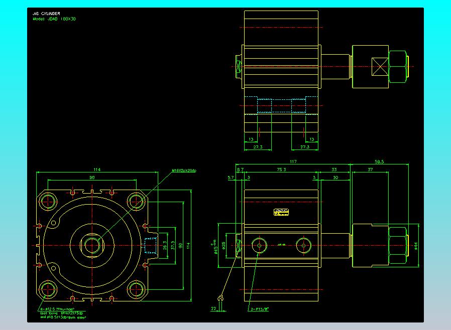 气立可CHELIC气缸油缸2D-JDAD100x30
