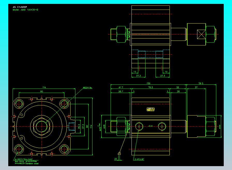 气立可CHELIC气缸油缸2D-JDAD100x30-B