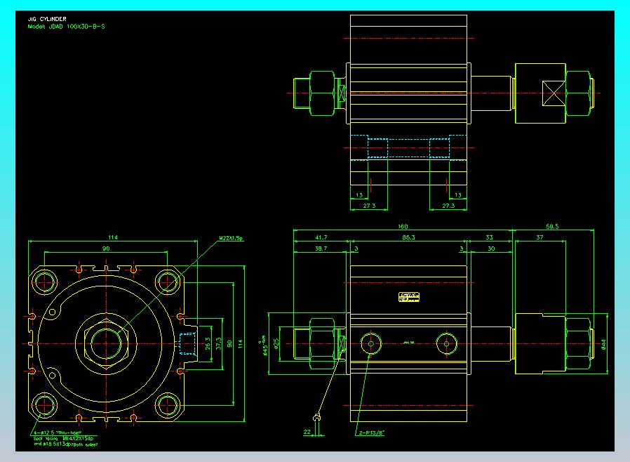 气立可CHELIC气缸油缸2D-JDAD100x30-B-S