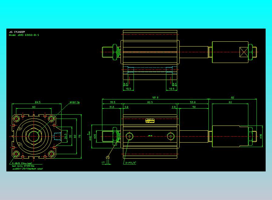 气立可CHELIC气缸油缸2D-JDAD63x50-B-S