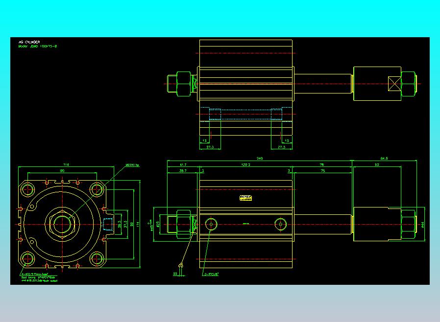 气立可CHELIC气缸油缸2D-JDAD100x75-B