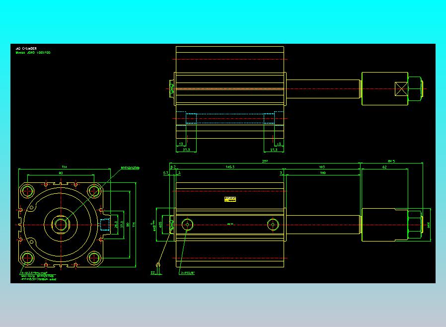 气立可CHELIC气缸油缸2D-JDAD100x100