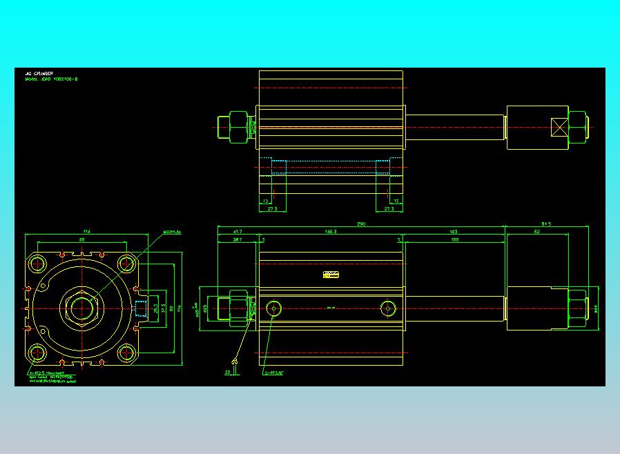 气立可CHELIC气缸油缸2D-JDAD100x100-B
