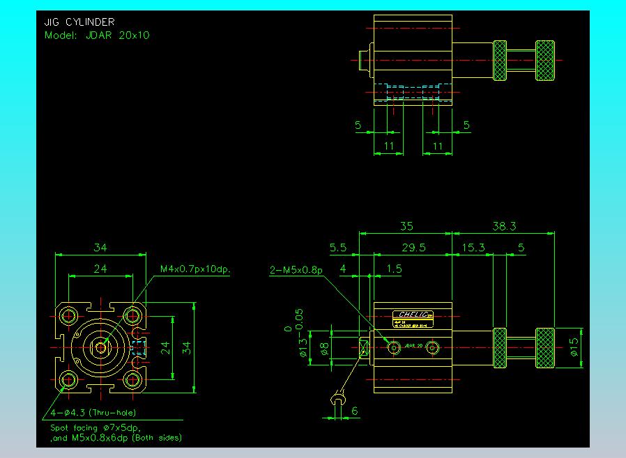 气立可CHELIC气缸油缸2D-JDAR20x10