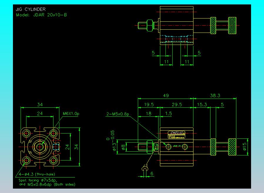 气立可CHELIC气缸油缸2D-JDAR20x10-B