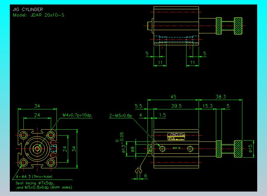 气立可CHELIC气缸油缸2D-JDAR20x10-S