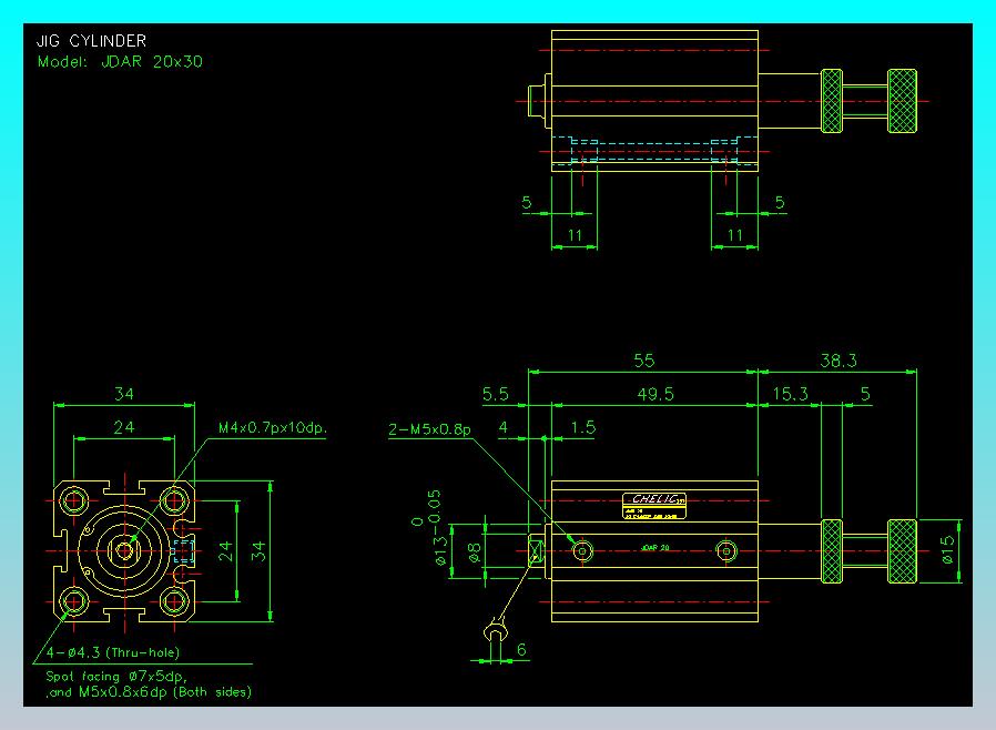 气立可CHELIC气缸油缸2D-JDAR20x30
