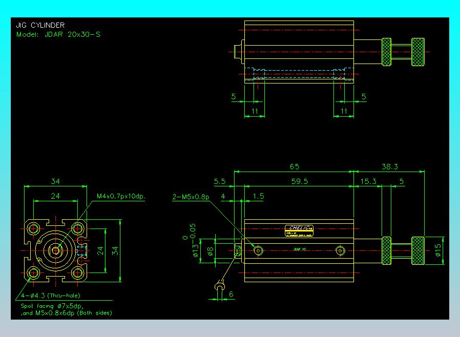 气立可CHELIC气缸油缸2D-JDAR20x30-S