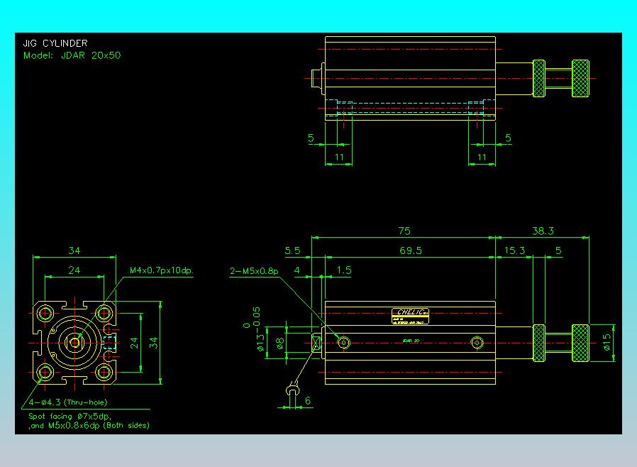 气立可CHELIC气缸油缸2D-JDAR20x50