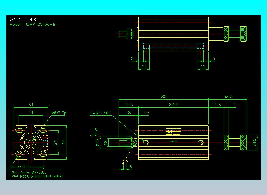 气立可CHELIC气缸油缸2D-JDAR20x50-B